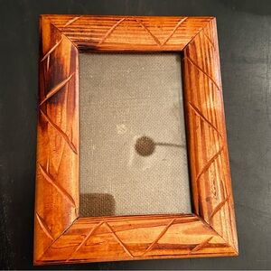 Vintage Etched Wooden Picture Frame 5x7 Rustic Farmhouse